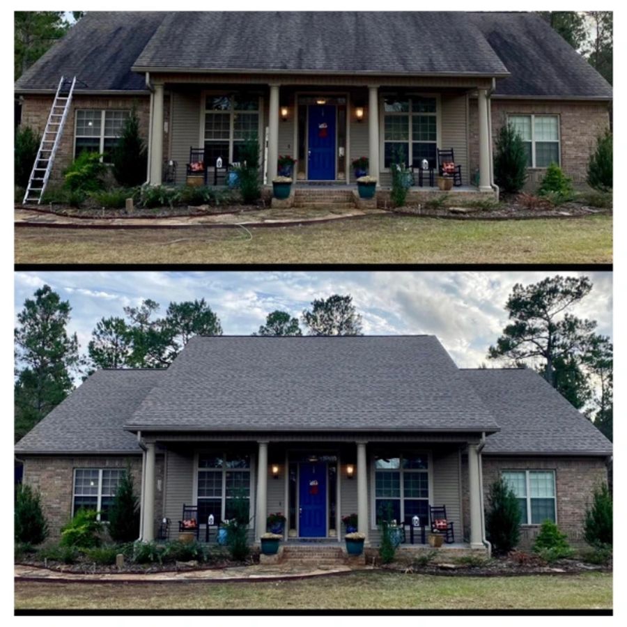 Before and after: a house exterior