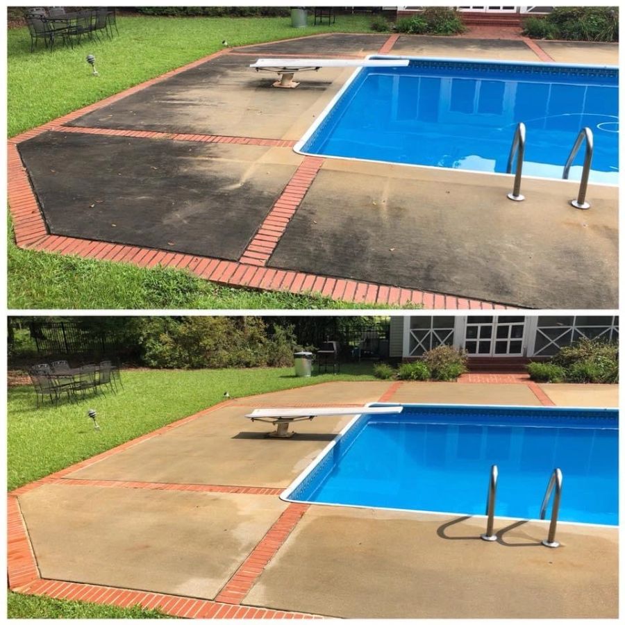 Before and after: a pool deck